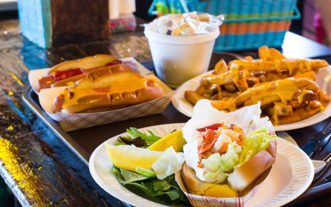 Flo's Clam Shack, seafood, restaurant, Rhode Island, Hot Dogs, french fries